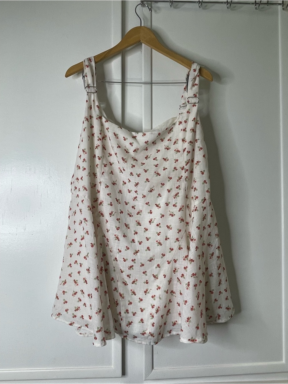 Peppermayo Kiva Red Ditsy Floral Mini Dress Flare Plus Size 4XL US - Picture 3 of 13